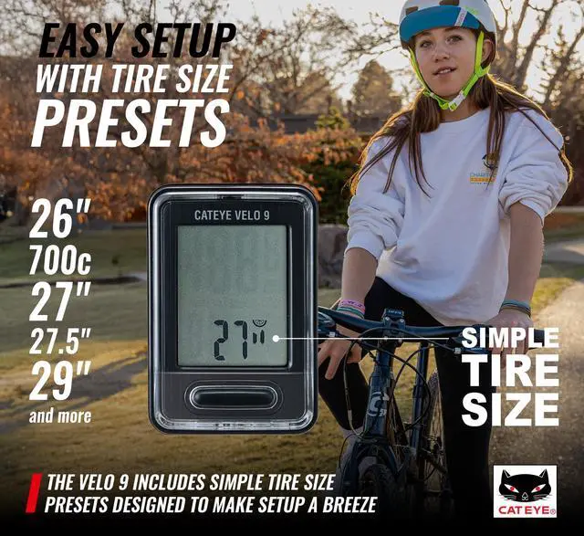 Alt view image 7 of 7 - Velo 9 Wired Bike Computer | Entry-Level Speedometer and Odometer, Perfect for Beginner Cyclists, Auto Start/Stop, Easy Setup for Road, MTB, Gravel Bikes