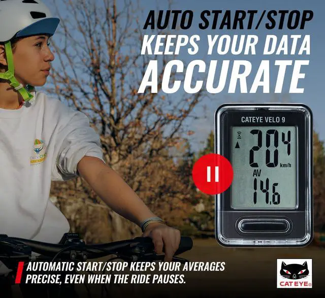 Alt view image 6 of 7 - Velo 9 Wired Bike Computer | Entry-Level Speedometer and Odometer, Perfect for Beginner Cyclists, Auto Start/Stop, Easy Setup for Road, MTB, Gravel Bikes