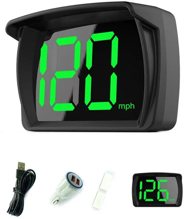 Main image of Car HUD Headup Display KM/H MPH GPS Digital Speedometer with LED Large Font Display for Car Truck SUV Motorcycle