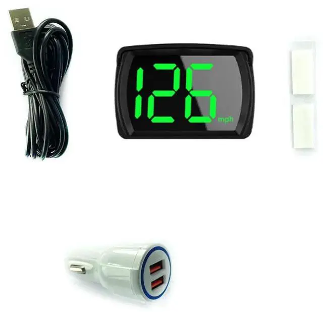 Alt view image 2 of 7 - Car HUD Headup Display KM/H MPH GPS Digital Speedometer with LED Large Font Display for Car Truck SUV Motorcycle