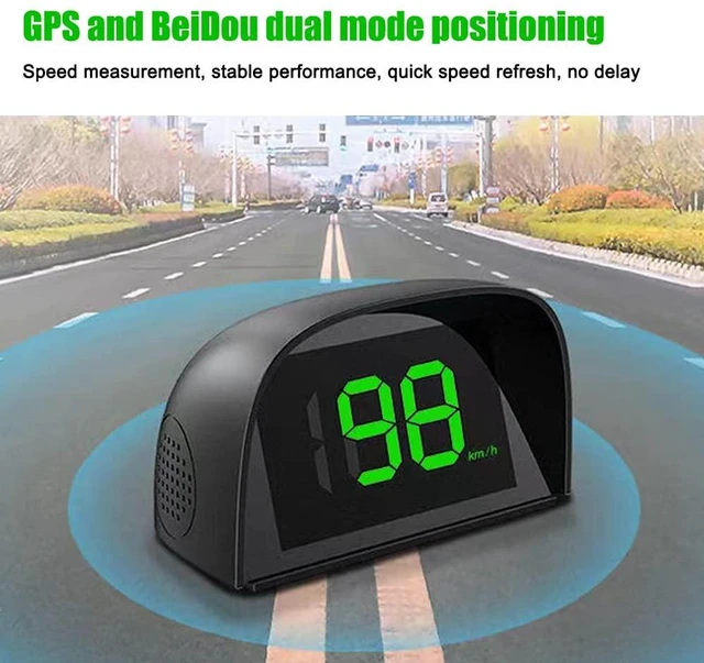 Alt view image 5 of 7 - Car HUD Headup Display KM/H MPH GPS Digital Speedometer with LED Large Font Display for Car Truck SUV Motorcycle