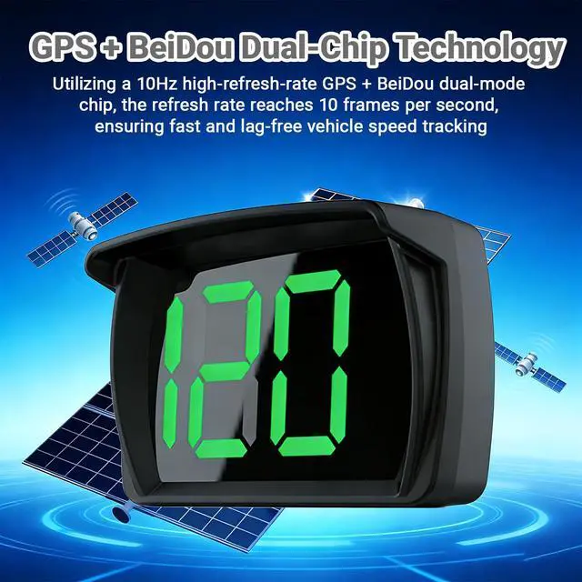 Alt view image 3 of 7 - Speedometer HUD for Cars Trucks Motorcycles USB Plug & Play Digital MPH Speed Meter Head Up Display, GPS Speedometer, in-Vehicle HUD Head-up Display with Shading Plate Car Charger Adapter