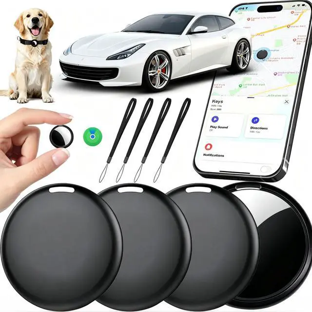 Main image of GPS Tracker for Vehicles No Subscription for iOS Only - 2 Pack | Undetectable Car Tracker, Precise Location Bluetooth Tag Compatible with Apple Find My for Key Luggage Kid Pet