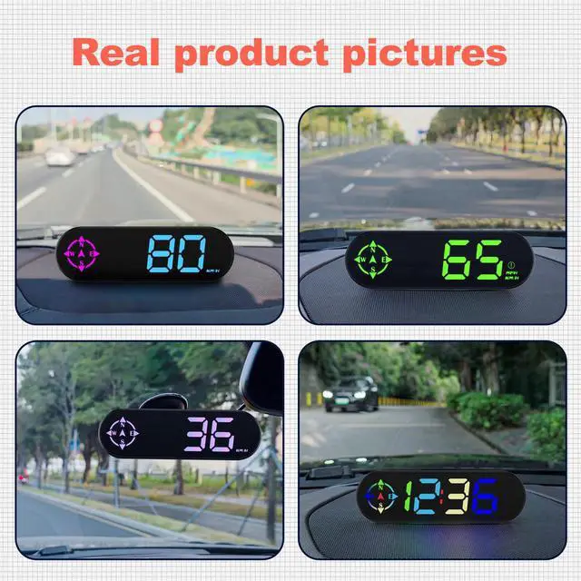 Alt view image 6 of 7 - GPS Speedometer for Car with Compass,4.63'' Large MPH Digital Speedometer HUD Dashboard Display,Dual Satellite GPS+BDS, Triple-Level Overspeed & Fatigue Alarm,Plug & Play for All Vehicles