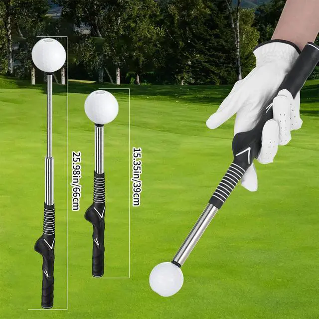 Alt view image 2 of 7 - Golf Swing Trainer - 2026 Golf Gift, Retractable Golf Grip Trainer with Arm Band, Corrects Grip Posture, Provides Swing Feedback & Rhythm Training (Ideal for Chipping)