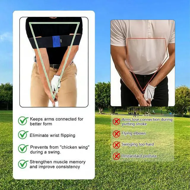 Alt view image 4 of 7 - Golf Swing Trainer - 2026 Golf Gift, Retractable Golf Grip Trainer with Arm Band, Corrects Grip Posture, Provides Swing Feedback & Rhythm Training (Ideal for Chipping)