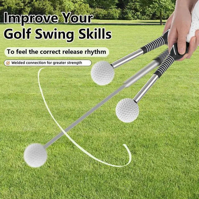 Alt view image 6 of 7 - Golf Swing Trainer - 2026 Golf Gift, Retractable Golf Grip Trainer with Arm Band, Corrects Grip Posture, Provides Swing Feedback & Rhythm Training (Ideal for Chipping)