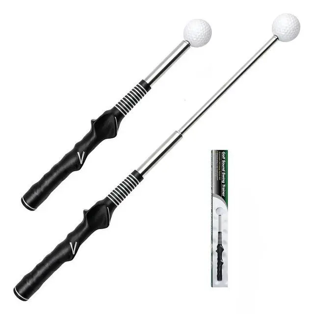 Main image of Golf Swing Trainer Aid,Golf Grip Trainer with Audible Click Feedback | Right Hand Golf Training Aid Retractable Swing Practice Tool for Beginners Players Portable Golf Accessories Indoor Outdoor