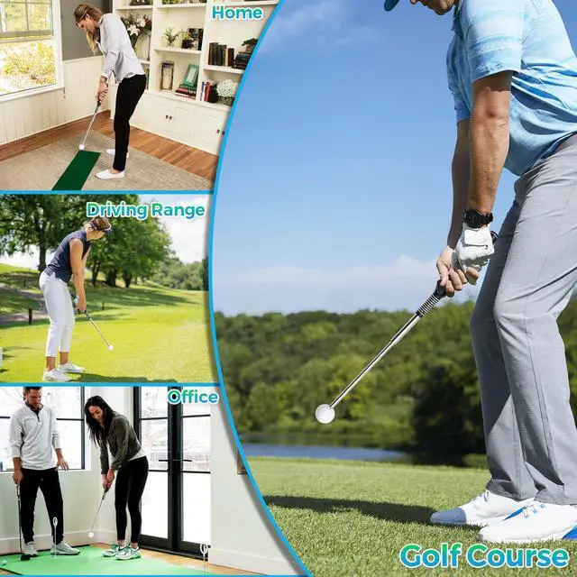 Alt view image 4 of 7 - Golf Swing Trainer Aid,Golf Grip Trainer with Audible Click Feedback | Right Hand Golf Training Aid Retractable Swing Practice Tool for Beginners Players Portable Golf Accessories Indoor Outdoor