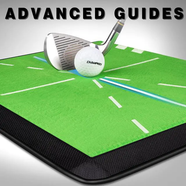 Alt view image 4 of 6 - 8" x 17" Premium Impact Golf Mat Upgraded Version | Path Feedback Golf Practice Mat | Advanced Guides and Rubber Backing Golf Hitting Mat