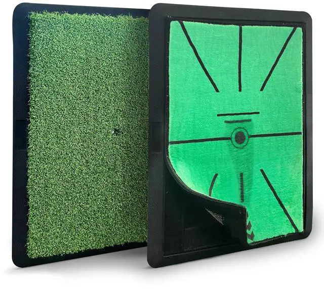 Main image of Golf Hitting Mat, Precision Pro Swing Mat for Path Feedback, Golf Training Chipping Aid with Replaceable Thickened Artificial Turf, Golf Accessories Gift for Adults for Indoor/Outdoor 13"x17"