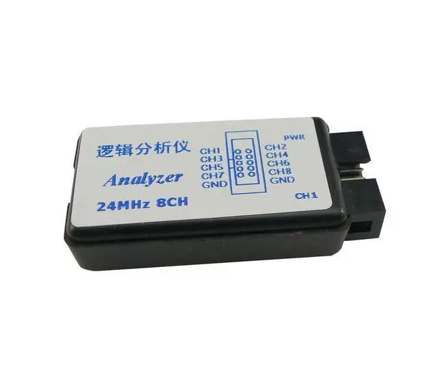 Alt view image 4 of 6 - USB Logic Analyzer 24MHz 8CH 8 Channel UART IIC SPI Debug Device + 12PCS 6 Colourful Test Hook Clip Set + USB Cable + Debugging Tool Sets