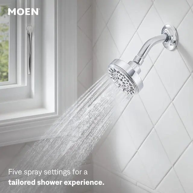 Alt view image 4 of 7 - Ignite Chrome Five-function Shower Head With 2.5 GPM High-Pressure Spray, 20090