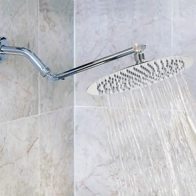 Alt view image 6 of 6 - Rain Shower Head, Ultra-Thin Design-Pressure Boosting, Awesome Some Experience, High Flow Stainless Steel Rainfall Head (10 Inch, Chrome Finish)