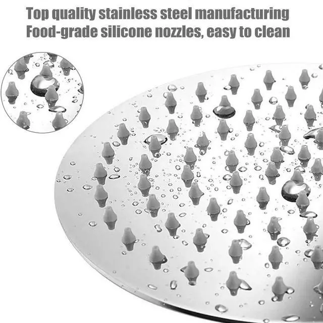 Alt view image 2 of 6 - Rain Shower Head, Ultra-Thin Design-Pressure Boosting, Awesome Some Experience, High Flow Stainless Steel Rainfall Head (10 Inch, Chrome Finish)