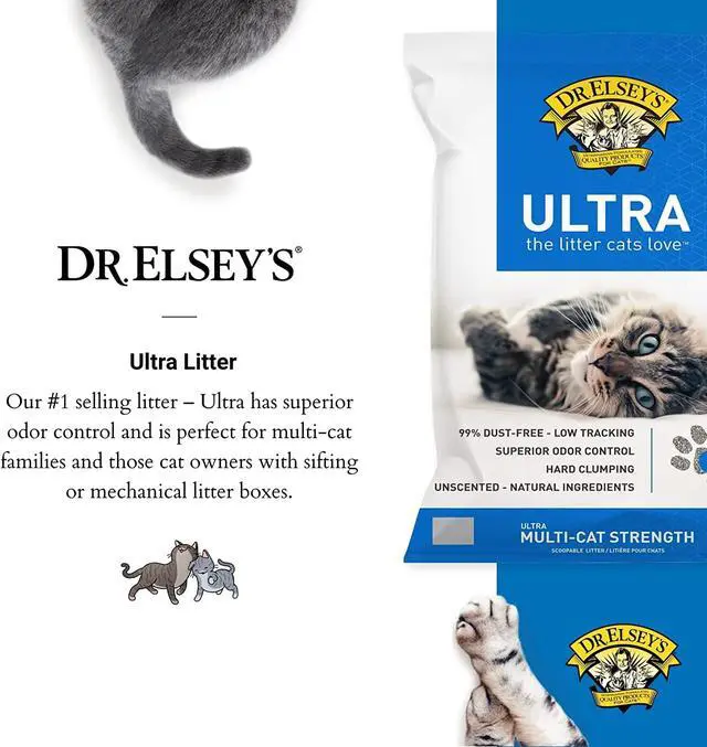 Alt view image 6 of 7 - Ultra UnScented Clumping Clay Cat Litter 40 lb. Bag