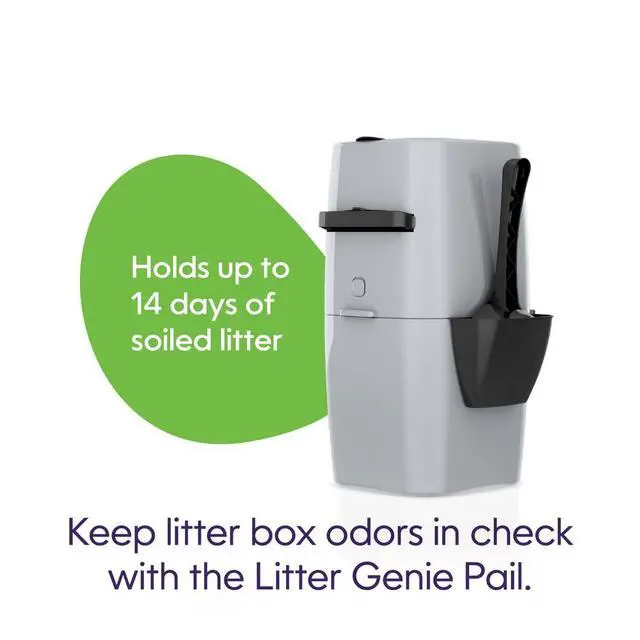Alt view image 2 of 7 - Standard Cat Litter Disposal Pail with 14 ft Standard Refill | Odor-locking pail, holds up to 14 days of cat litter, and includes a Standard Refill lasting up to 2 months for one cat.