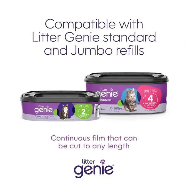 Alt view image 7 of 7 - Standard Cat Litter Disposal Pail with 14 ft Standard Refill | Odor-locking pail, holds up to 14 days of cat litter, and includes a Standard Refill lasting up to 2 months for one cat.