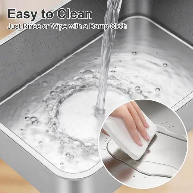 Alt view image 5 of 7 - Stainless Steel High Sided Cat Litter Box | Sturdy Metal, Odor-free, Cat Litter Non-stick and Easy to Clean, Ideal for Indoor Cats, Kittens and Multicat Houses