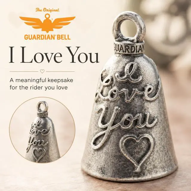 Alt view image 7 of 7 - Howling Wolf Good Luck Bell w/Keyring & Black Velvet Gift Bag | Motorcycle Bell | Lead-Free Pewter | Good Luck Gift to Friends & Family | Bike Bell | Gift Accessory | Made in USA