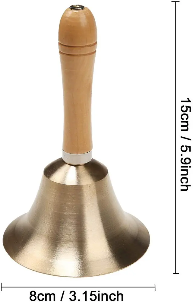 Alt view image 2 of 7 - Super Loud Solid Brass Hand Call Bell