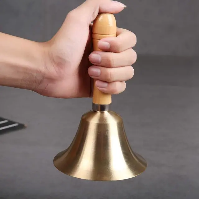 Alt view image 6 of 7 - Super Loud Solid Brass Hand Call Bell