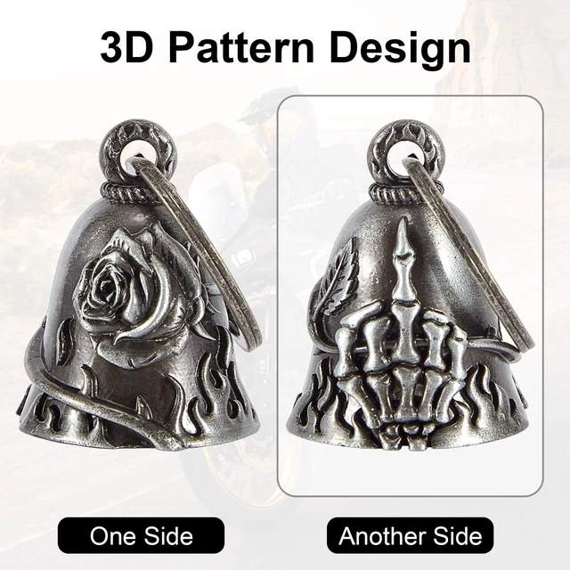 Alt view image 2 of 6 - Motorcycle Bells for Bikers Guardian Motorcycle Bells for Motorcycle Rider Key Chain for Luck