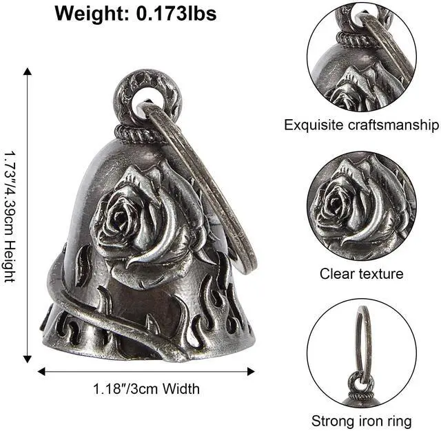 Alt view image 3 of 6 - Motorcycle Bells for Bikers Guardian Motorcycle Bells for Motorcycle Rider Key Chain for Luck