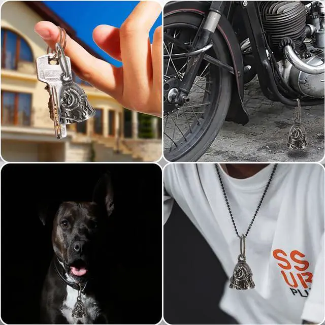 Alt view image 5 of 6 - Motorcycle Bells for Bikers Guardian Motorcycle Bells for Motorcycle Rider Key Chain for Luck