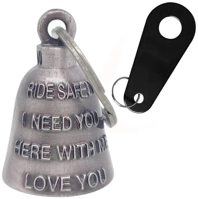 Main image of Colorful Motorcycle Bell with Hanger for Biker, Good Luck Biker Bells & Motorcycle Accessories, Key Chain for Luck