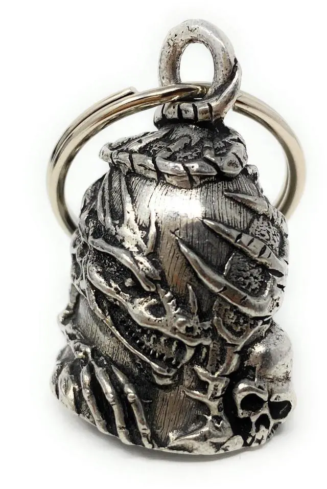 Main image of Skull Dragon Bell - Biker Bell Accessory or Key Chain for Good Luck on the Road