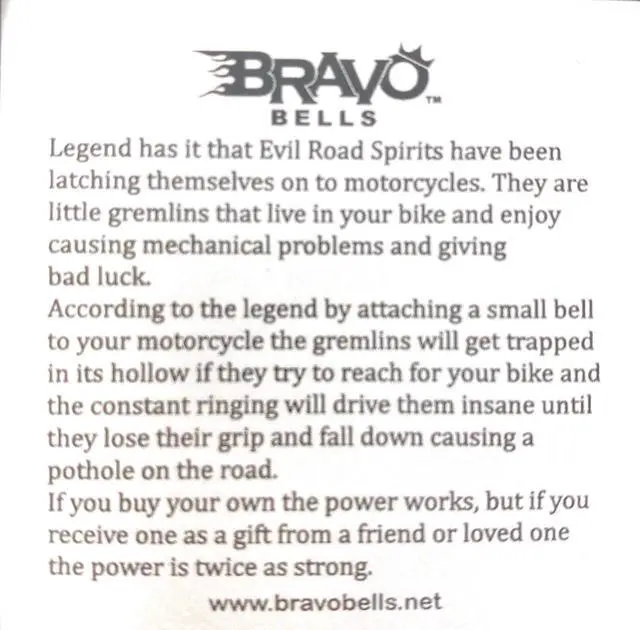 Alt view image 7 of 7 - Skull Dragon Bell - Biker Bell Accessory or Key Chain for Good Luck on the Road