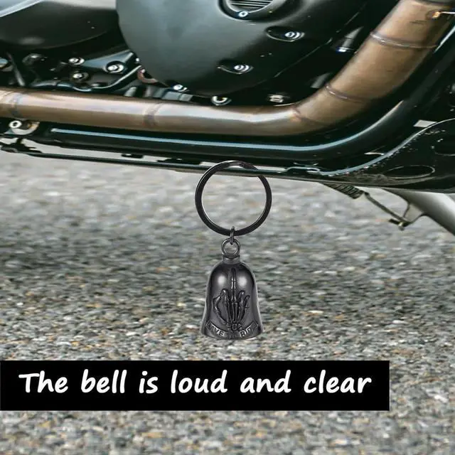 Alt view image 2 of 5 - Bell for Motorcycle - Motorcycle Men Bell, Helps You Drive Away Mechanical Problems and Bad Luck On Your Journey (Black) (Black)
