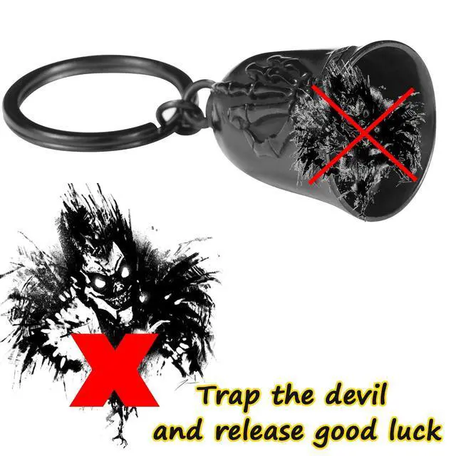 Alt view image 4 of 5 - Bell for Motorcycle - Motorcycle Men Bell, Helps You Drive Away Mechanical Problems and Bad Luck On Your Journey (Black) (Black)