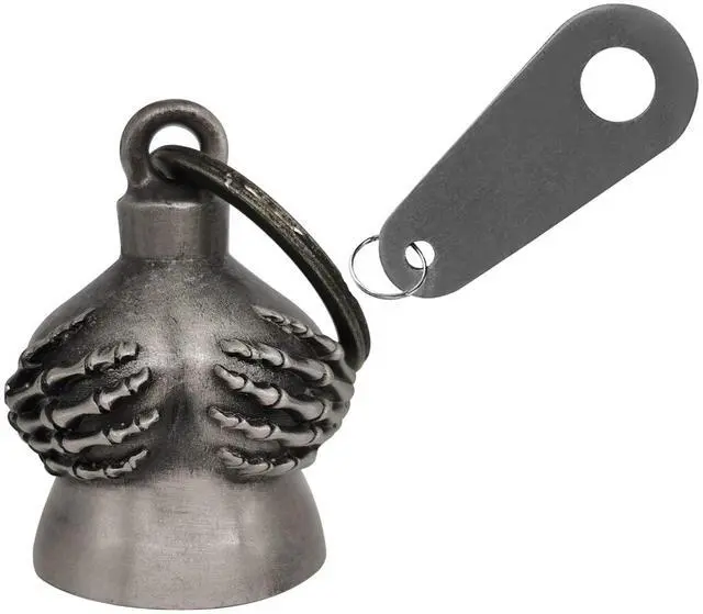 Main image of Motorcycle Bell with Hanger, Key Chain with Delicate Luck Bell, 3D Design Zinc Alloy, Unisex, Keychain, Biker Accessories