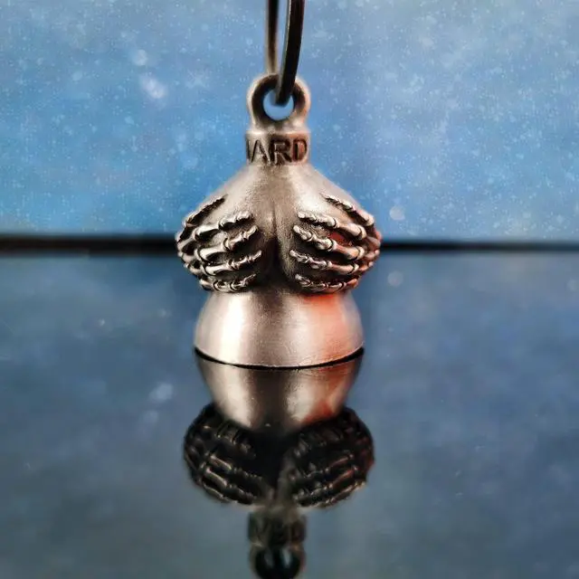 Alt view image 4 of 7 - Motorcycle Bell with Hanger, Key Chain with Delicate Luck Bell, 3D Design Zinc Alloy, Unisex, Keychain, Biker Accessories