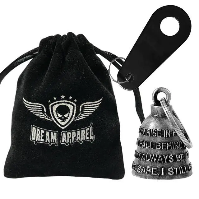 Alt view image 2 of 5 - Motorcycle Bell Guardian Angel Drive Away Gremlin, Biker Bell for Men Women Rider Riding with Hanger, Good Luck Gift Accessories