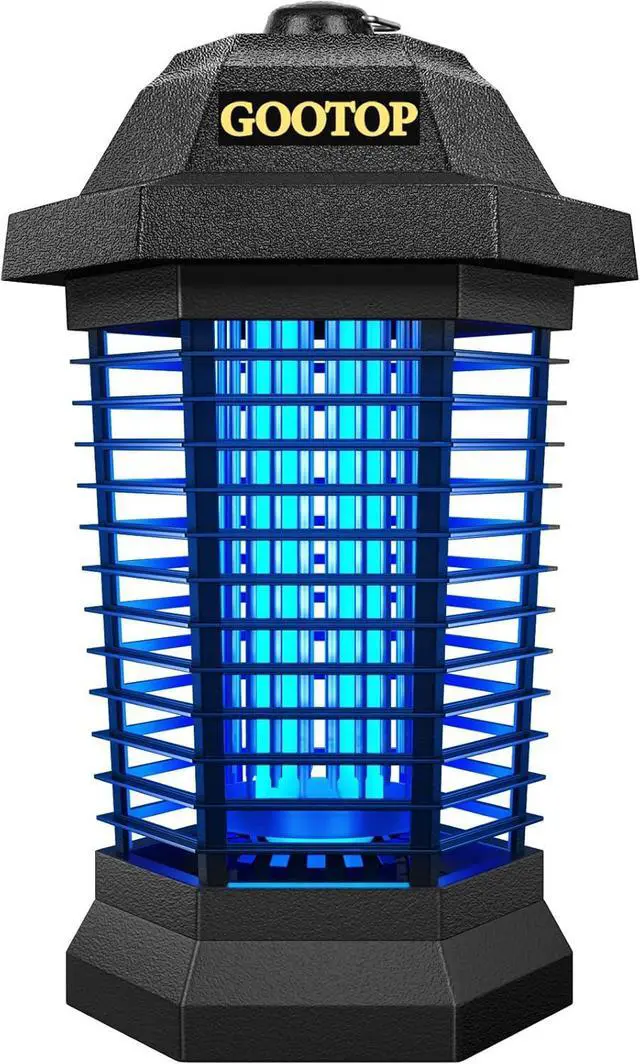Main image of Bug Zapper Outdoor, Mosquito Zapper, 4200V 3 Prong Plug in Electric Fly Zapper, Mosquito Killer, Fly Traps, Flying Insects Zapper Indoor Outdoor, ABS Plastic Outer (Black)