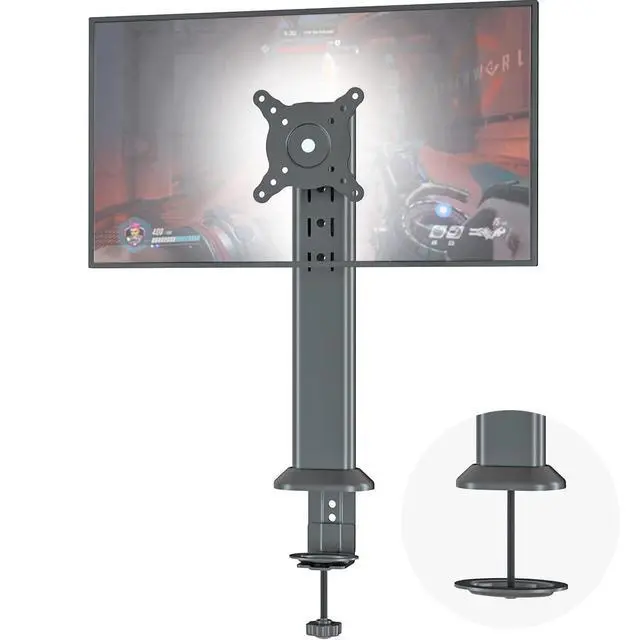Alt view image 8 of 14 - Single Desk Monitor Arm Mount Stand Fit for 13 inch to 32 inch Flat Curved Computer Screen with Swivel, Height Adjustable, Rotation,Holds up to 77lbs, Black