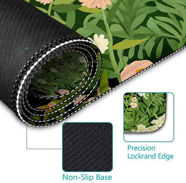 Alt view image 13 of 14 - Anime Cat Mouse Pad Green Desk Mat, XL Gaming Mouse Pad with Stitched Edges Non-Slip, Large Keyboard Mat for Desktop Computer Laptop Work Home Cute Office Desk Accessories 31.5x11.8 in
