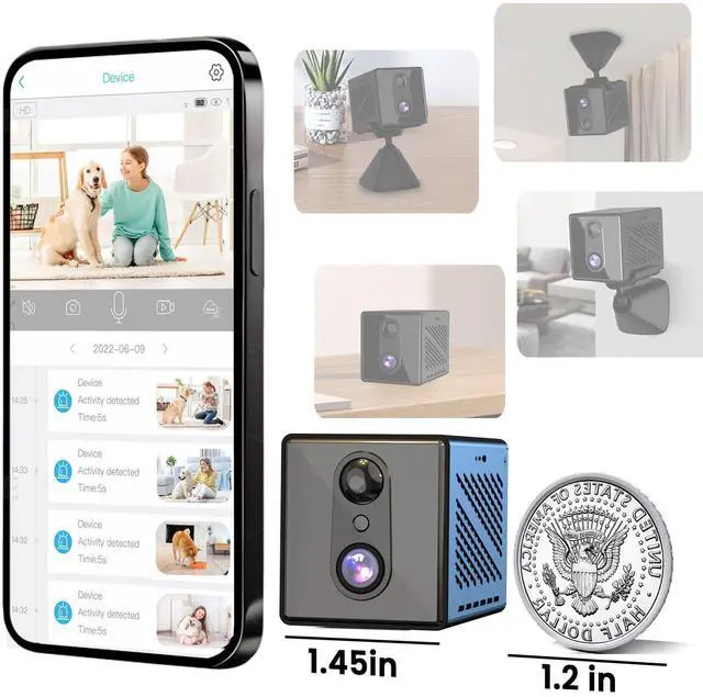 Alt view image 14 of 14 - 2026 Upgraded 4K Security Camera, 5GHz WiFi Indoor Camera, Free Cloud Storage, Home Security Camera with Night Vision, Motion Sensor, Long Battery Life, Motion Detection, Wireless Surveillance Cam