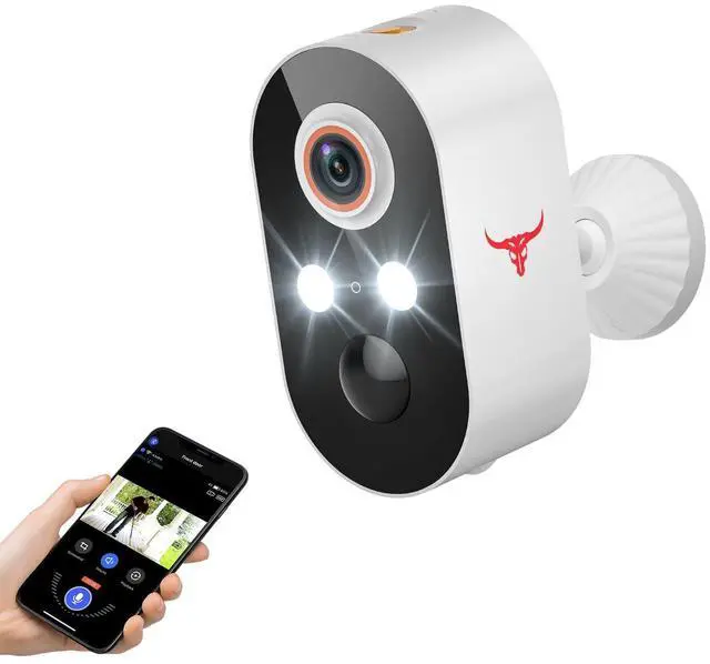 Alt view image 8 of 14 - 1080P Wireless Security Camera Outdoor/Indoor, Rechargeable Battery Powered, AI Detection, Color Night Vision, 2-Way Audio, Water Resistant, Wi-Fi