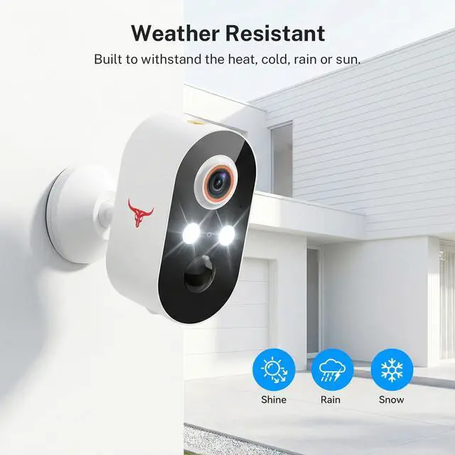 Alt view image 14 of 14 - 1080P Wireless Security Camera Outdoor/Indoor, Rechargeable Battery Powered, AI Detection, Color Night Vision, 2-Way Audio, Water Resistant, Wi-Fi