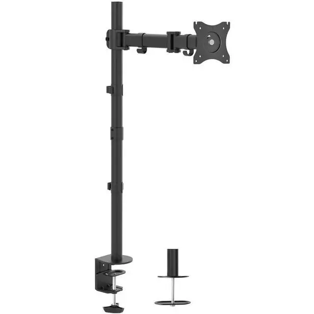Alt view image 8 of 14 - Single Monitor Desk Mount, Extra Tall Fully Adjustable Stand for 1 LCD Screen up to 32 inches, Ultra Wide Screens up to 38 inches, 22 lbs Capacity, STAND-V001T