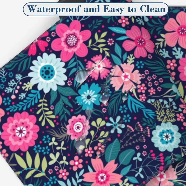 Alt view image 11 of 14 - Large Mouse Pad Colorful Flowers Extended Gaming Mousepad Waterproof Desk Pad with Non-Slip Base and Stitched Edge Keyboard Pad XL 11.8 x 31.5 Inch Mouse Mat for Home Office Desk Decor