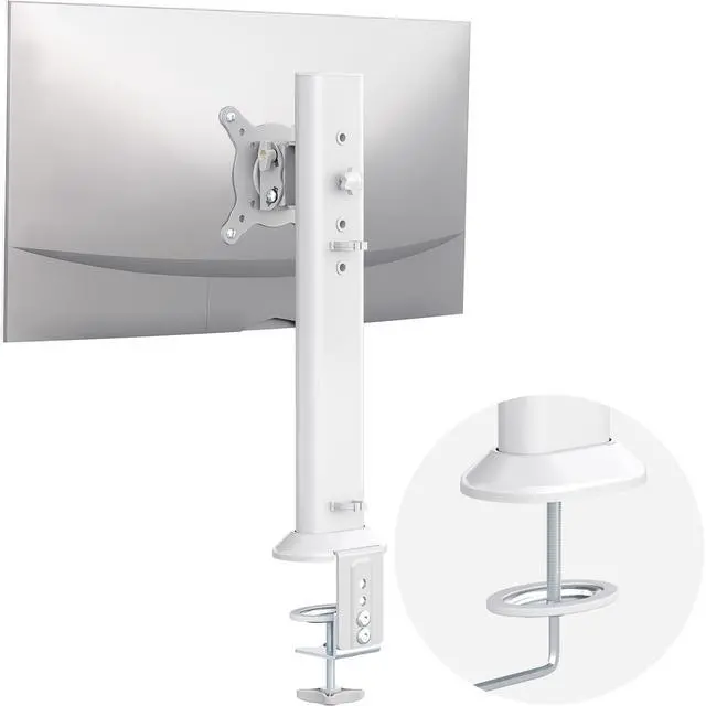 Alt view image 8 of 14 - Single Desk Monitor Arm Mount Stand Fit for 13 inch to 32 inch Flat Curved Computer Screen with Swivel, Height Adjustable, Rotation,Holds up to 77lbs, White