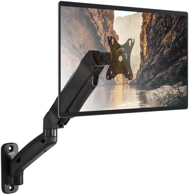Alt view image 8 of 14 - Monitor Wall Mount Arm, Full-Motion Gas Spring, Fits 1332 Screens up to 14.3 lbs, VESA 75x75 & 100x100, Tilt Swivel Rotate, Single-Stud Wall Mounted Computer Monitor Arm, RV Compatible