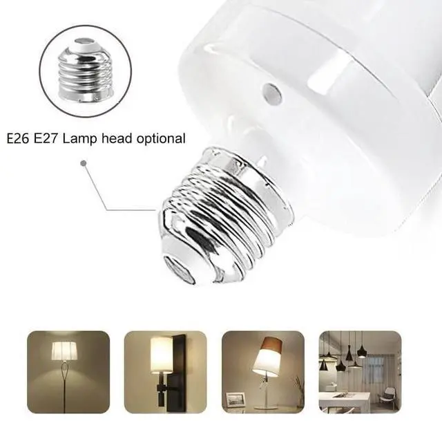 Alt view image 9 of 14 - RF 433Mhz Wireless Remote Control Light Lamp Socket E26 E27 Bulb Base Holder,Light Switch Kit with Wall-Mounted Controller for Pull Chain Light Lamp Fixtures