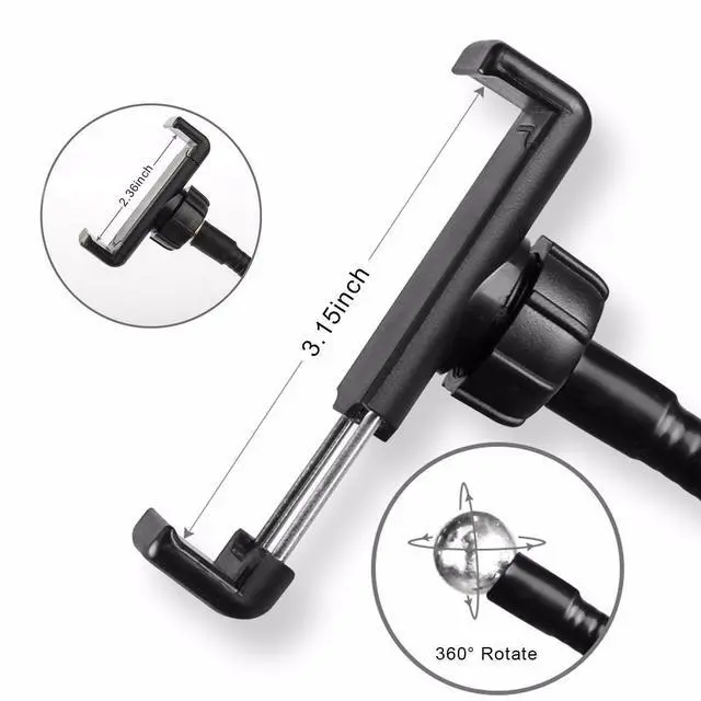Alt view image 10 of 14 - Selfie Ring Light with Cell Phone Holder and Stand Bracket for YouTube TIK Tok Tiktok Zoom Video Conference Live Stream Makeup Dimmable LED Circle RingLight for iPhone Android Mobile Smartphone