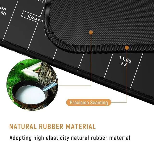 Alt view image 11 of 14 - Large Gaming Mouse Pad Extended Desk Mat XXL Mousepad with Non-Slip Keyboard Pad for Office Laptop, Computer and PC - 35.4 x 15.7 inches World Map